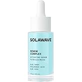 Solawave Renew Complex Red Light Therapy Activation Serum for Face & Neck | Pairs with LED Facial Wand Device | Hydrates & Plumps the Skin | Blue Tansy, Aloe Vera, Hyaluronic Acid (1 Oz)