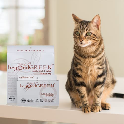 beyondGREEN PlantBased Cat Litter Poop Waste PickUp Bags with Handles