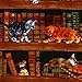 Cat Fabric - Library Cats - 100% Cotton - by The Yard