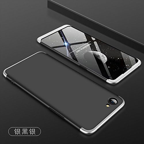 JMGoodstore case Compatible OPPO A3,360 Full Body Coverage Degree Protection 3 in 1 Combination Anti-Scratch PC Ultra-thin Skin cover+Screen Protector (Silver+Black)