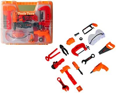 Kids Toy tool Set With Carrying Case Pretend Play Contractor Handyman Tool Box For Boys and Girls