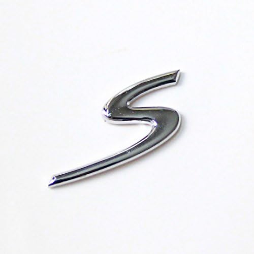 Aupas Metal Glossy Silver Small S Badge Emblem Letters Rear Trunk Tailgate Sticker For 2011-2016 2017 porsche cayenne 911 macan boxster carrera panamera