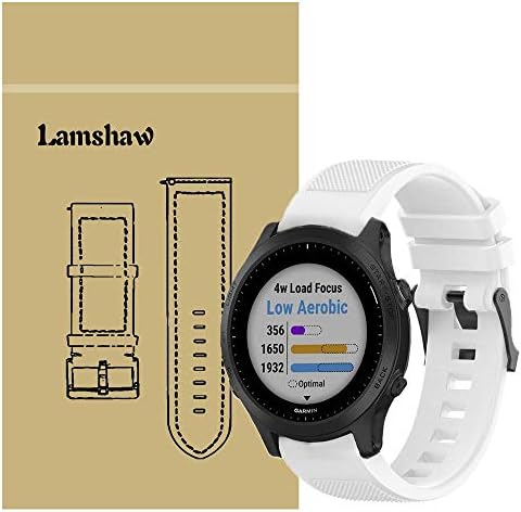 Ceston Silicone Classic Replacement Strap For Smartwatch Garmin Forerunner 945 (White)