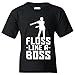 Floss Like A Boss - Flossin Dance Funny Emote Youth T Shirt - Small - Black