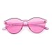 JOJO'S SECRET Oversized Square Sunglasses Metal Frame Flat Top Sunglasses JS009 (Gold/Transparent Red+Gold/Pink, 2.48)