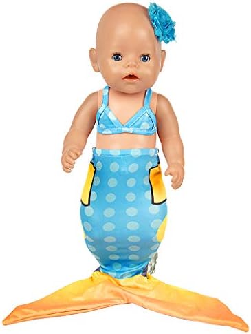 WERIAL Toys 🧡💚Cute Three-piece Swimsuit Clothes Girl Toy For 18 inch Doll Accessory Girl's Toy (A)