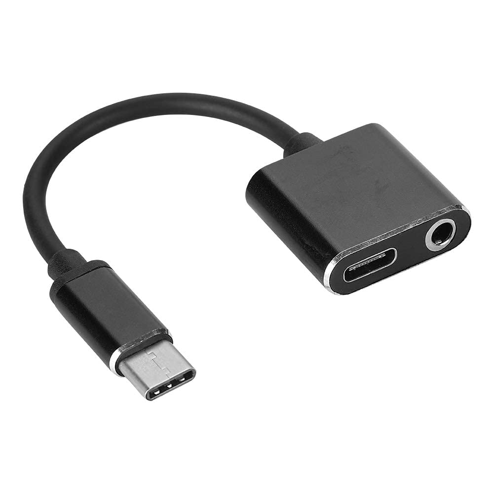 USB C to 3.5mm Headphone and Charger Adapter, 2-in-1 Type C to 3.5mm Audio Adapter and Charging Converter, for 6,for MI Note 3 / MIX 2 / 6X, for Mate 10 Pro / P20 / P20 Pro,for G5,