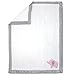 Wendy Bellissimo Super Soft Plush Baby Blanket - Elephant Baby Blanket from The Elodie Collection in White & Grey (30x40)