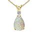 Voss+Agin Genuine Opal and Diamond Pear Drop Pendant, 10x7mm, in 14K Yellow Gold Over Sterling Silver, 18''