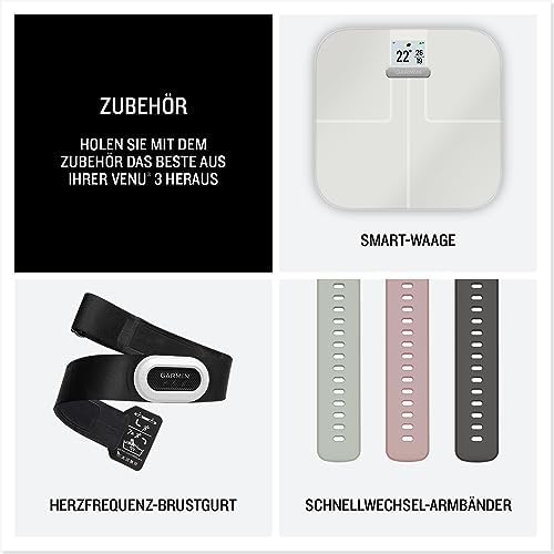 Venu 3, 45 mm, GPS-Fitness-Smartwatch, Schwarz/Schiefergrau