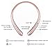 Rioddas Wireless Headphones Retractable Earbuds Sport Neckband Bluetooth headphones HD Stereo Bluetooth 4.1 Earphones w/ Mic IPX5 Sweatproof fo Gym Workout Talk Time Up To 15 Hours (Rose gold)