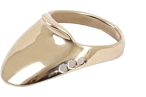 SOPOGER Archery Thumb Ring Finger Protector Tab Brass Thumb Draw Ring Archery Finger Guard for Traditional Recurve Bow Huntin