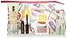 Clinique Promotional Bag for Cosmetics, Makeup, Toiletries, Travel (Cosmetics Print - White Set)