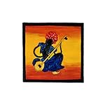 INDRICO-Handmade-3D-Tribal-Art-Clay-Wall-Hanging-Decor-for-Living-Room-MDF-Multi-Color-Pack-of-3