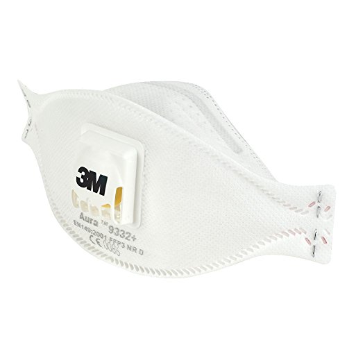 3M Aura Flat Fold Face Mask Disposable Dust, Mist, Fume Respirator