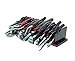 Olsa Tools | 12 Pc Pliers Cutters Organizer | Red Anodized Aluminum Plier Holder Rack with Adjustable Black Separators | Professional Quality Plier Organizer