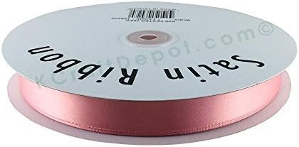 5/8"(16mm) Satin Ribbon Single Faced 100 Yards - Dusty Rose