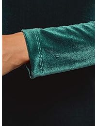 Vestido de terciopelo oodji Ultra para mujer con cuello en V en la espalda