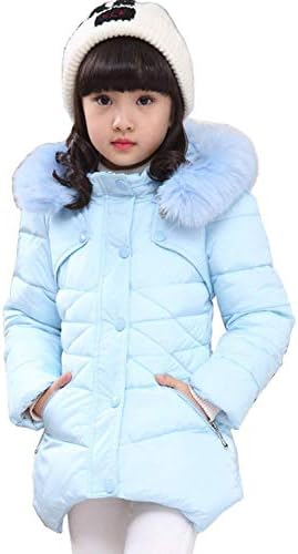 PJSONESIE Girls Winter Warm Jackets Snowsuit Hooded Windbreaker Outwear Soft Fur
