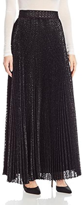 black pleated maxi