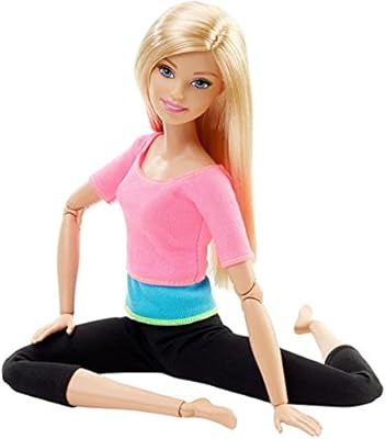 barbie made to move doll blue top