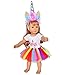 iBayda 3pc/Set Dolls Unicorn Clothes, Headband, Tutu for 18 inch Girl, Journey Girl Dolls