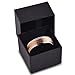 Tungsten Wedding Band Ring 6mm for Men Women Comfort Fit 18K Rose Gold Plated Plated Beveled Edge Brushed Polished