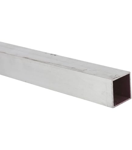 TA-VIGOR 6Pcs 6063 Aluminum Square Tube, 10mm X 10mm X 1mm X 300mm, For DIY, Framing & Construction