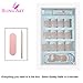 False Nails Bling Art French Fake White Manicurette Small Squoval 24 Medium Tips