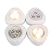 White Battery Touch Tap Lights, Set of 8, Warm White LEDs, Adhesives Included - for Under Cabinets, Hallways, Bedrooms and Bathrooms