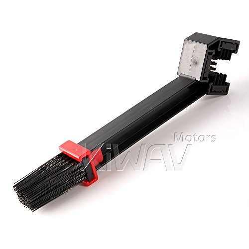 KiWAV motorcycle chain scrubber cleaning 3 way brush black for motorcycle bicycle
