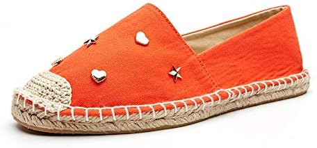 YOPAIYA Women Slip-On Canvas Espadrilles Autumn Casual Flats Shoes Women Off-Duty Days Flax Straw Thick Soled Shoes
