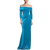 Winaiwi Velvet Bridesmaid Dresses Mermaid Prom Dress Off Shoulder Formal Evening Gowns for Women