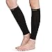 BALEAF Unisex Calf Compression Leg Sleeve Shin Support Calf Socks for Running, Cycling, Hiking, Shin Splints and Varicose Veins, Pure-Black, L(1 Pair)