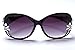 William Wang Womens designer sunglasses- Non-polarized Swarovski Crystal Sunglasses with hand set - Butterfly Design (Black)