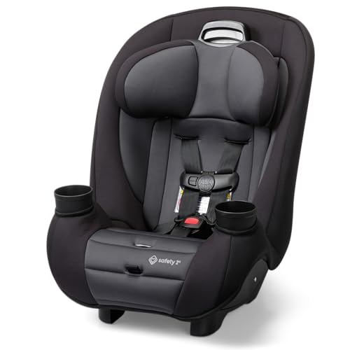 Safety 1st Ellaris 3-in-1 Convertible Car Seat, Slim Fit Design, Rear & Forward-Facing, 5-Position Headrest, 3-Across Fit, Travel-Friendly with Machine-Washable Seat Pad, Smokey Haze