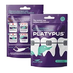 Platypus Orthodontic Flossers for Braces, 30 Count
