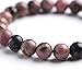 iSTONE Men Women 8mm Natural Stone Beads Bracelet Stretch Beaded Chakra Reiki Healing Bracelet 7 ''