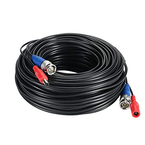 Anlapus 4 Pack 60ft BNC Video Power Cable Security Camera Wire Cord for Security Camera System and Surveillance Kit