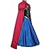 Tinyones Princess Dress Adult Women's Luxury Princess Adult Costume Cosplay Halloween Costume with Cloak (Large) Blue