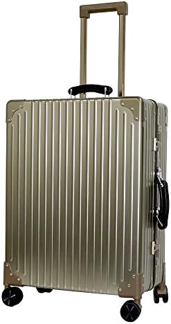 CHUWIT 20inch/ Aluminum HardShell Luggage Case Carry On Spinner Suitcase (Gold)