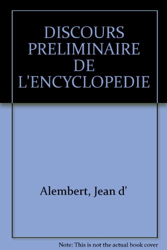 Discours préliminaire de l'encyclopédie