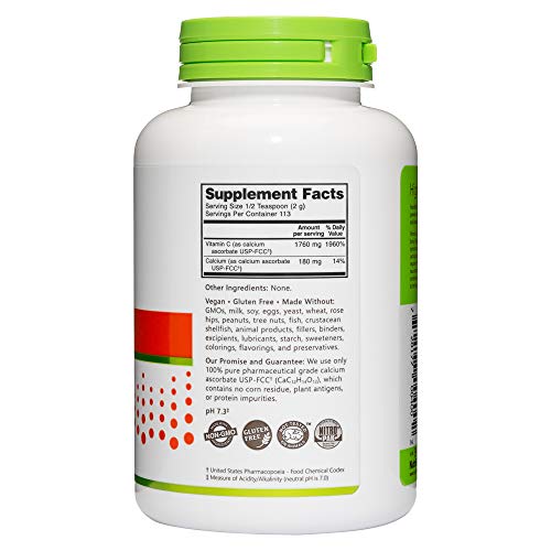 NutriBiotic Calcium Ascorbate Vitamin C Powder, 8 Oz Essential