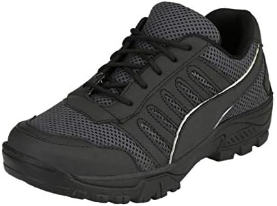 Eego Italy® Genuine Leather Light Weight Men's Steel Toe Safety Shoes with Anti Skid Sole
