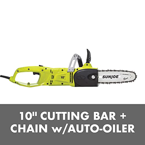 Sun Joe SWJ807E 10 inch 8.0 Amp Electric Convertible Pole Chain Saw, Green Pricepulse