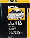 1989 Toyota Van Repair Shop Manual Original, Owned and sold by Robert Kelley with nearly 120,000 miles