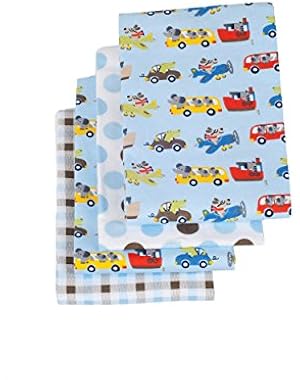 Carter's Receiving Blanket, Aviator Puppy, 4 Count (Discontinued by Manufacturer)