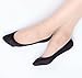 Jarseen 4 Pairs Women's No Show Liner Non Slip Nylon Hidden Socks (4Black)