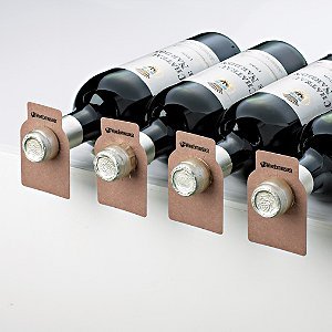 Wine Enthusiast Bottle Tags, Dark Walnut, Set of 100