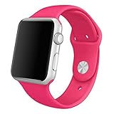 GBSELL New Sports Silicone Bracelet Strap Band For Apple Watch 38mm Hot Pink
